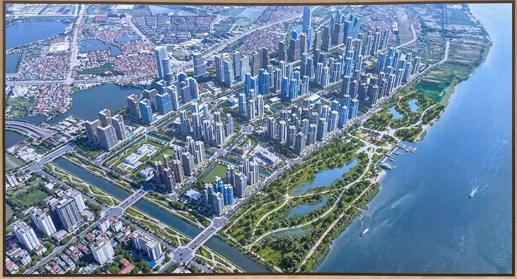 hạ tầng khu đô thị ven sông hồng phường Lĩnh Nam